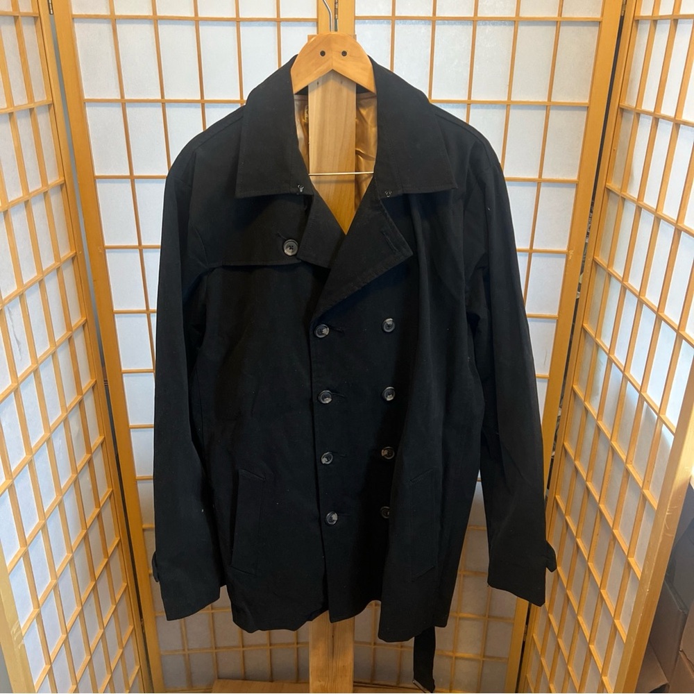 Chor Classic Black Peacoat for Men